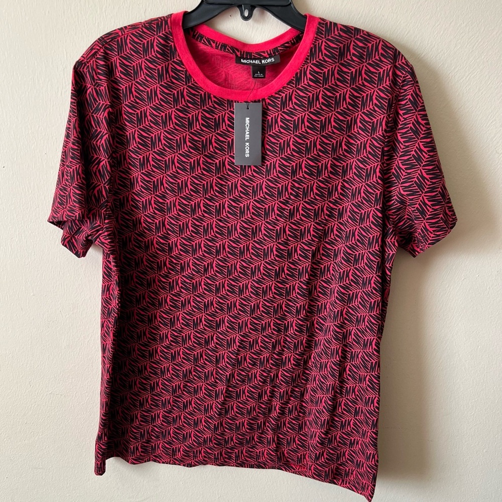 MICHAEL KORS Men’s Crimson Spring Short Sleeves Crewneck T-Shirt NWT - Size L